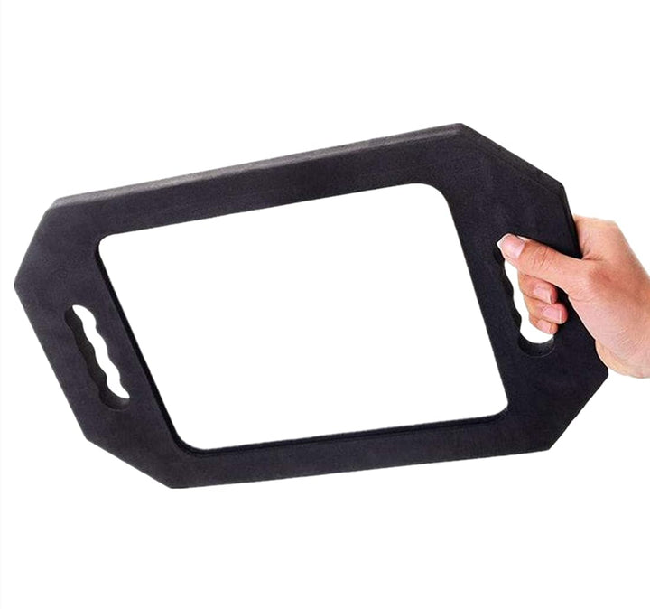 Handle Mirror – Large Hand Mirror with Double Handle - Rectangular Hand Held Mirror with Handle - Lightweight Hair Salon Equipment Hairstylist and Barber Accessories (1Pcs Rectangle)