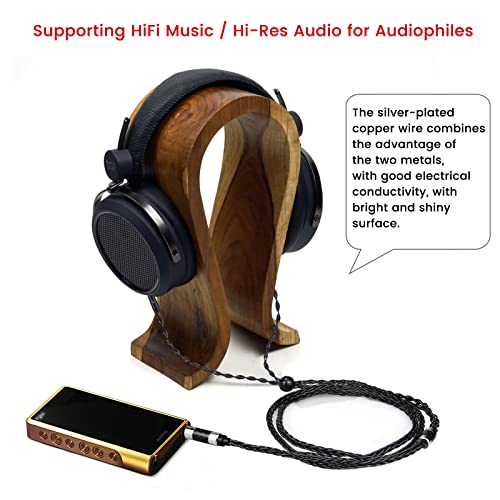 Balanced Cable Replacement for Hifiman Sundara, HE4XX, HE400SE Headphones, Dual 3.5mm to 4.4 Wire Compatible with Sony WM1A, WM1Z, NW-ZX505 Digital Music Players, 4ft