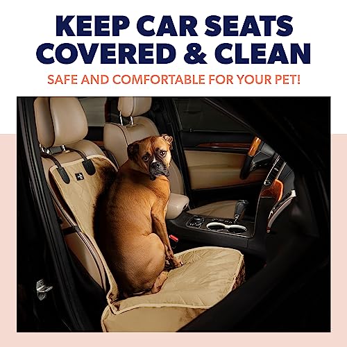 Dog Car Seat Cover, Waterproof Front Seat Protector for SUV Truck Sedan, Pet Safety Travel Comfort System with Universal Fit, Black