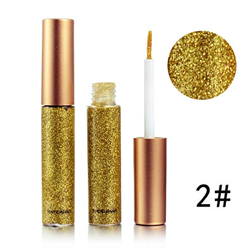 Glitter Liquid Eyeshadow 5 Color Metallic Sparkling Eyeliner Face Eye Cosmetic Glow Shimmer Makeup Shadow Long Lasting