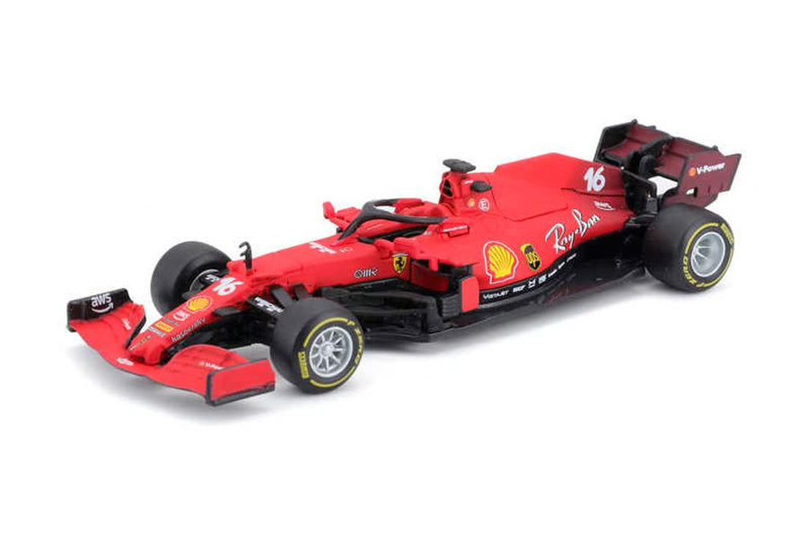 B18-36829L 1:43 F1 2021 Ferrari SF21 Leclerc, Assorted Colours,Unisex Children