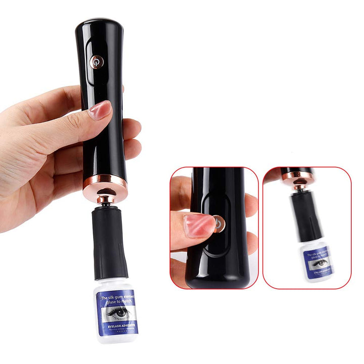 Nail Lacquer Shaker Makeup Brush Cleaner Dryer Portable Evenly Electric Liquid Mixer Nail Gel Polish Shaking Machine Handsfree Tool for Eyelash Extension Glue Nail Polish Ink Pigment - Black