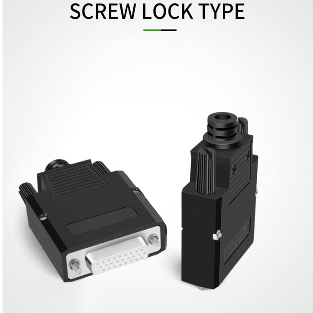 DB26 Female Solderless Breakout Connector, RS232 D-SUB Serial to 26 Pin Port Terminal Solderfree Adapter with Case Accessories