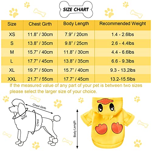 4 Pieces Halloween Dog Clothes Winter Pet Dog Hoodie Puppy Coat Fleece Dog Sweaters with Hat Chihuahua Cartoon Sweatshirts Costume Outfit for Small Large Dogs Cats(XS)