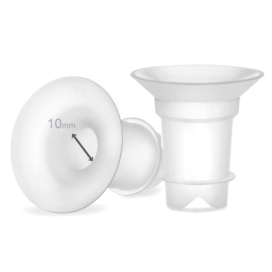 Flange Insert 10 mm Compatible with Medela and Spectra 24 mm Shields/Flanges. Use with Medela Freestyle and Momocozy S9/S11/S12 to Reduce Nipple Tunnel Down to 10 mm; Fit Momcozy 24 mm Cup.