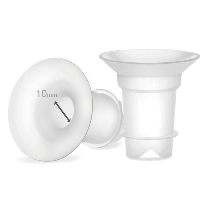 Flange Insert 10 mm Compatible with Medela and Spectra 24 mm Shields/Flanges. Use with Medela Freestyle and Momocozy S9/S11/S12 to Reduce Nipple Tunnel Down to 10 mm; Fit Momcozy 24 mm Cup.