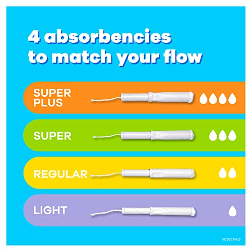 Tampons, Super Plus Absorbency, Cardboard Applicator, Leakgaurd Skirt, Unscented, 40 Count