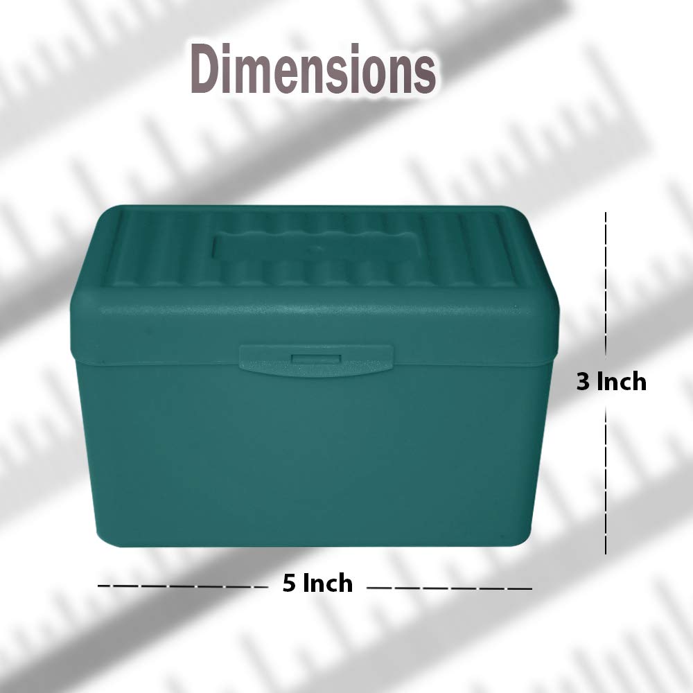 3x5 inches Index Card Holder - Index Card Box - Notecard Box - Flash Card Holder - Index Card Organizer, Note Cards, Flashcards, Recipes and Addresses, Pack of 3