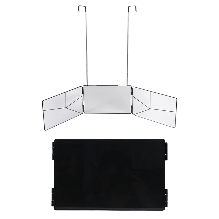 ,3 Way Mirror for Self Hair Cutting& Styling,The 360° Mirror,Adjustable Telescoping Hooks,Portable, Hands-Free