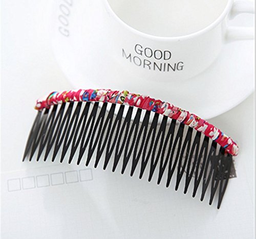 5Pcs Floral Pattern Hair Side Combs Pin Clip Headdress with Teeth for Lady Women Girls
