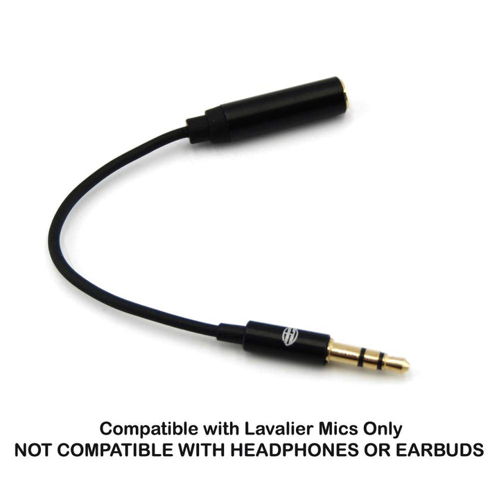 TRRS to TRS Male to Female 4pin 3pin / 3 to 2 Rings Adapter for Small Mini Lavalier Lapel Omnidirectional Condenser Microphone Apple iPhone Android Cellphones Noice Noise Cancelling Mic (C)