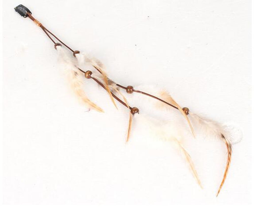 Handmade Boho Hippie Hair Extensions With Feather Clip Comb Hairpin Headdress DIY Accessories for Girls Women Lady