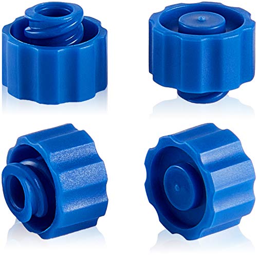 50 Pieces Syringe Tip Caps Syringe Easy Dispensing Needle Tip Cap Syringe Cap with Storage Box for Feeding Tubes Lab Supplies (Blue)
