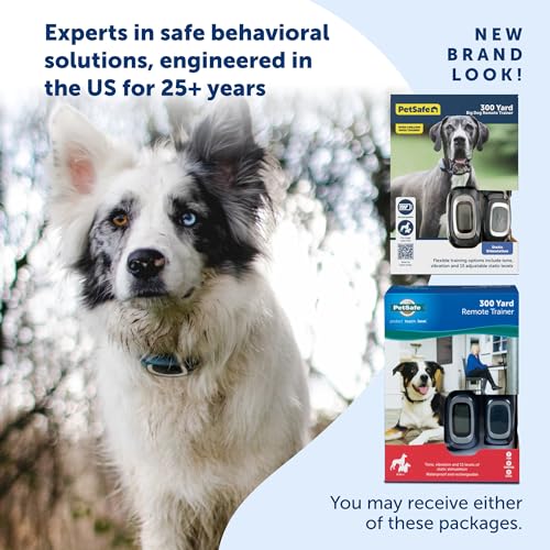 300 Yard Remote Training Collar – Choose from Tone, Vibration, or 15 Levels of Static Stimulation – Medium Range Option for Training Off Leash Dogs – Waterproof and Durable – Rechargeable
