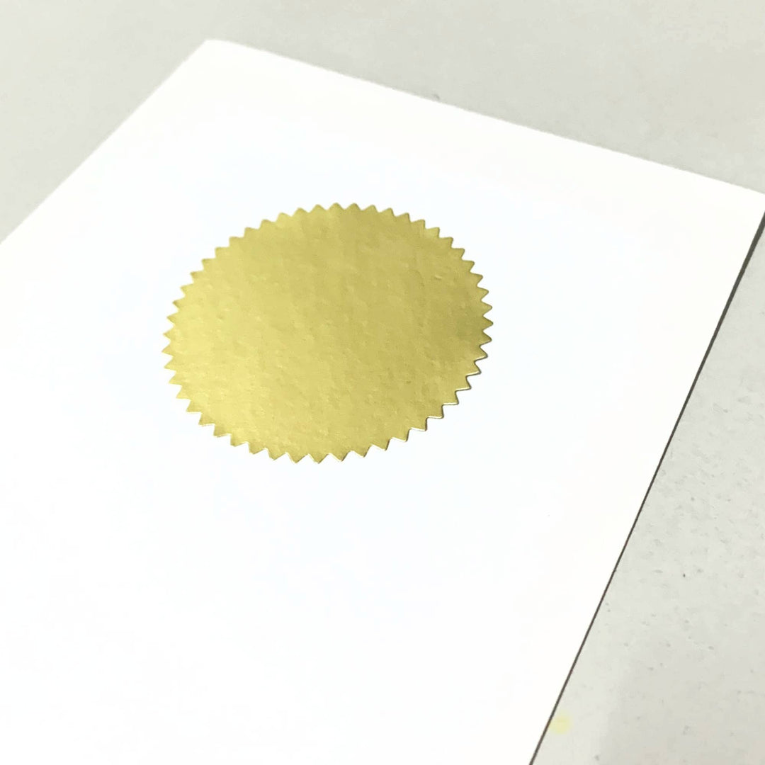 200 Pack, Gold Foil Seal Stickers for Certificates - 2 Diameter