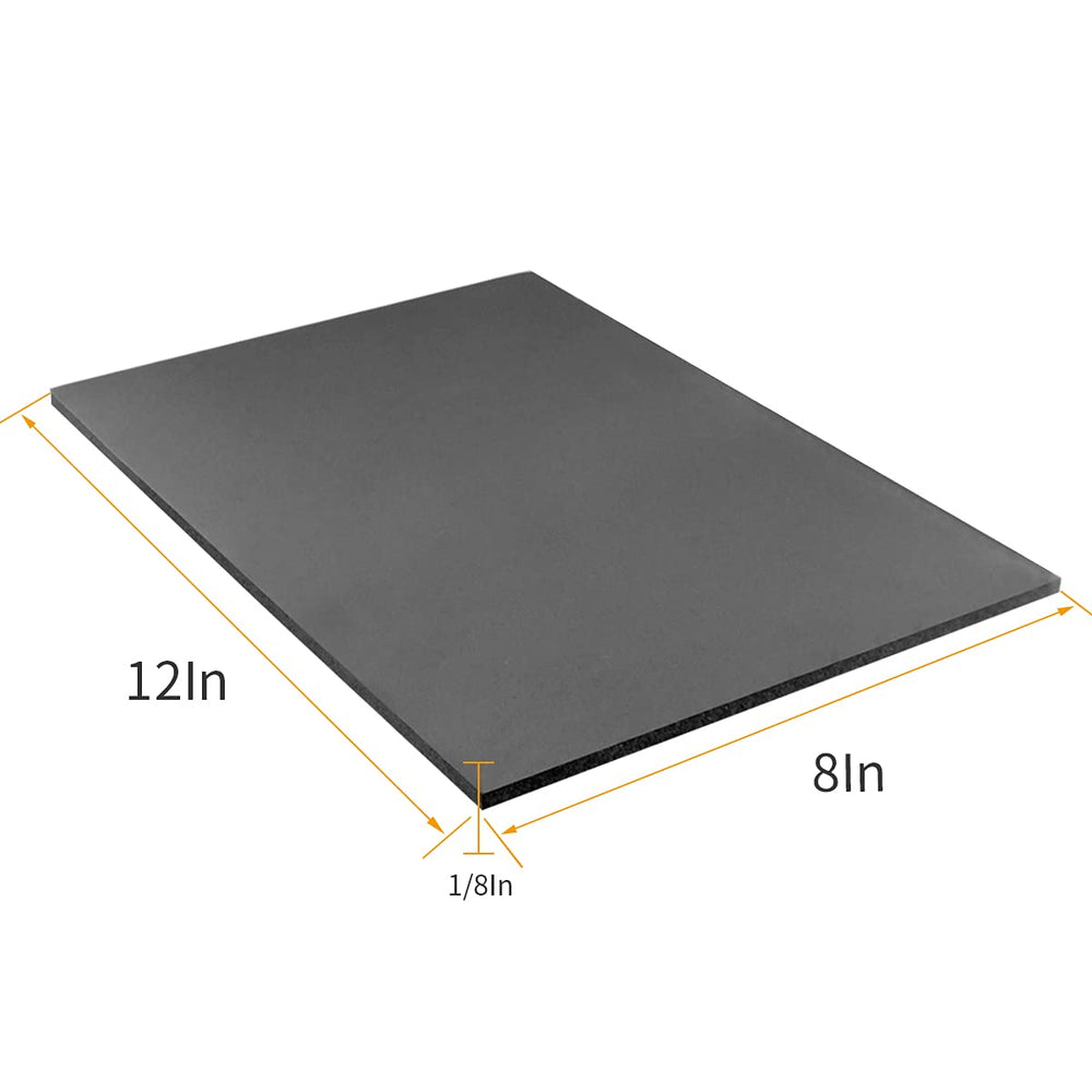 Foam Sheets Self Adhesive, Closed Cell Foam Pad Neoprene Rubber Sheets Anti Vibration Insulation Foam Rubber Pads (12 x 8 x 1/8, 5)