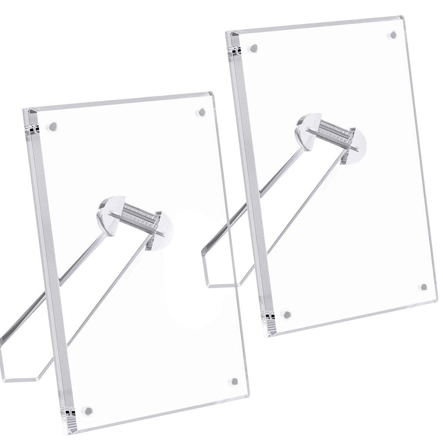 4x6 Picture Frame, Acrylic Clear Photo Frame with Magnets for Tabletop Display, 2 Pack