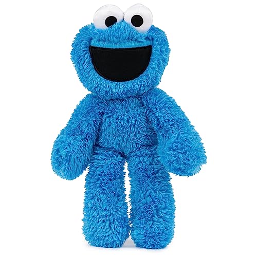 Sesame Street Official Cookie Monster Take Along Buddy 13'' Polyester Plushie Stuffed Kids Toy, For Kids Ages 1 and Up, Blue