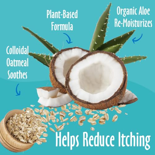 , Oatmeal & Aloe Conditioner - Dog Conditioner for Allergies & Itching, Dry Skin, Dog Wash That Helps Detangle & Relieve Itching, Made in USA, Cruelty Free Pet Conditioners - 16 Oz (1 Pack)