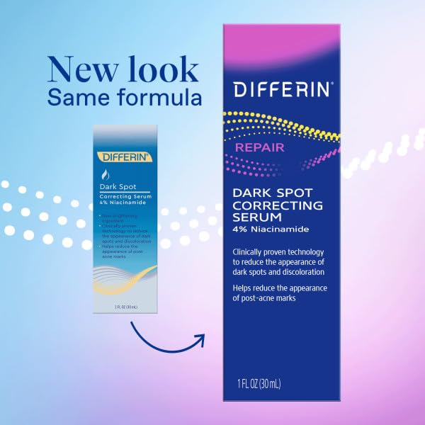 Dark Spot Correcting Face Serum, Dark Spot Correcting Serum by the makers of Gel, Gentle Skin Care for Acne Prone Sensitive Skin, 1 oz (Packaging May Vary)