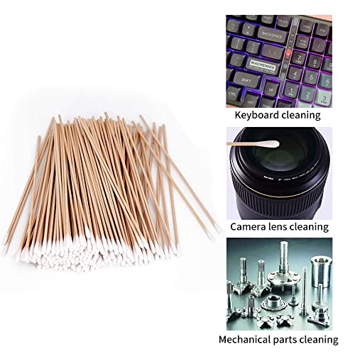 Iebeauty Cotton Swabs Swab Applicator Q-tip 100 Pieces 6 EXTRA LONG Wood Handle STURDY!
