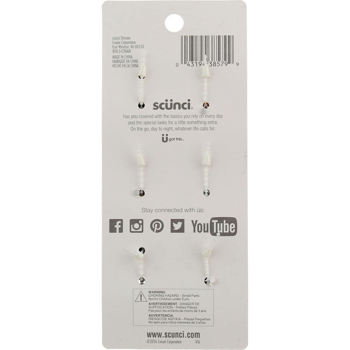Scunci Jaw Clips 6 Pk