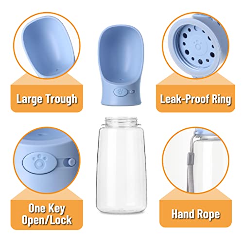 - Dog Water Bottle, 19oz, Large, Blue, Portable Dog Water Bottle, Dog Travel Water Bottle, Dog Water Bottle Dispenser, Portable Water Bottle for Dogs, Pet Water Bottle, Travel Dog Water Bottle