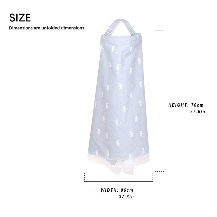 Privacy Nursing Covers, Breast Feeding Cover with Breathable Lace Screen Yarn, 360 Nursing Cover Privacy Breastfeeding Protection for Breastfeeding Baby Mom Gifts(Deer and Fox)
