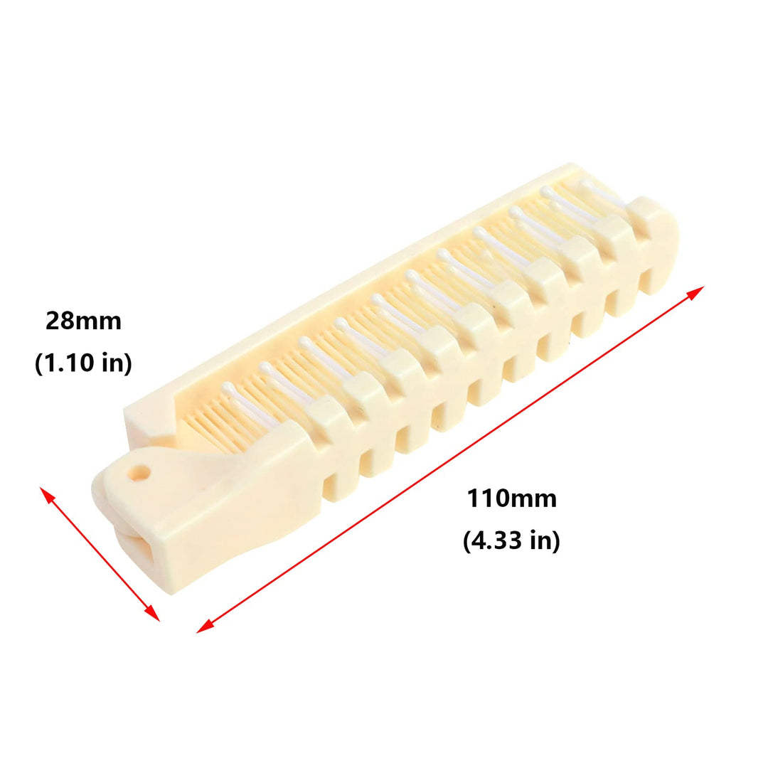 6Pcs Portable Travel Hair Comb Brush Folding Massage Hair Comb Anti-Static Hairdressing Tools Beige