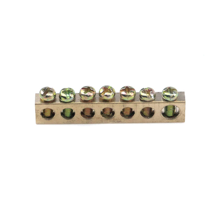 7 Positions Terminal Ground Bar Electrical Wire Screw Terminal Ground Copper Neutral Bar Pack of 5