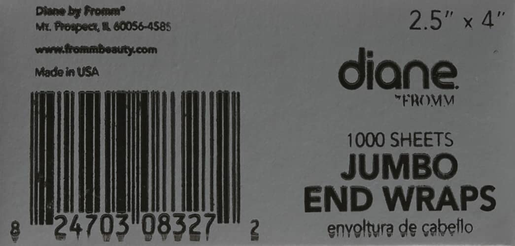 By Fromm Jumbo End Wraps, 2.5 X 4 Inches, 1000 Sheets