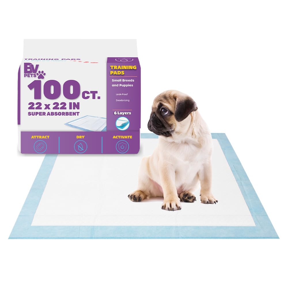 Puppy Pads Leak-Proof 100 Count 22x 22 | Pee Pads for Dogs Quick Absorb 6-Layer Pets Potty Pads Puppy Training Pads for Dogs, Pet Pee Pads