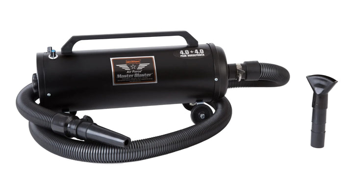 MB-3 Air Force Blaster Pet Dryer, Professional Blower, Efficient Cleaner, 4.0 Peak HP Twin Fan Motors 120V, 10 Ft Commercial Hose, 2 Speed