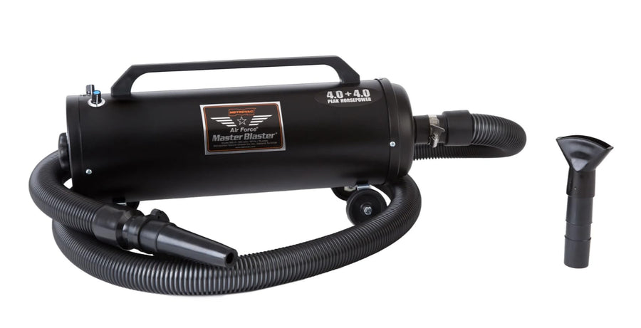 MB-3 Air Force Blaster Pet Dryer, Professional Blower, Efficient Cleaner, 4.0 Peak HP Twin Fan Motors 120V, 10 Ft Commercial Hose, 2 Speed