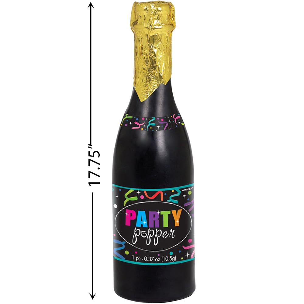 Champagne Bottle Party Plastic Confetti Popper - 12.75, 1 Piece | Perfect for Surprise Celebrations