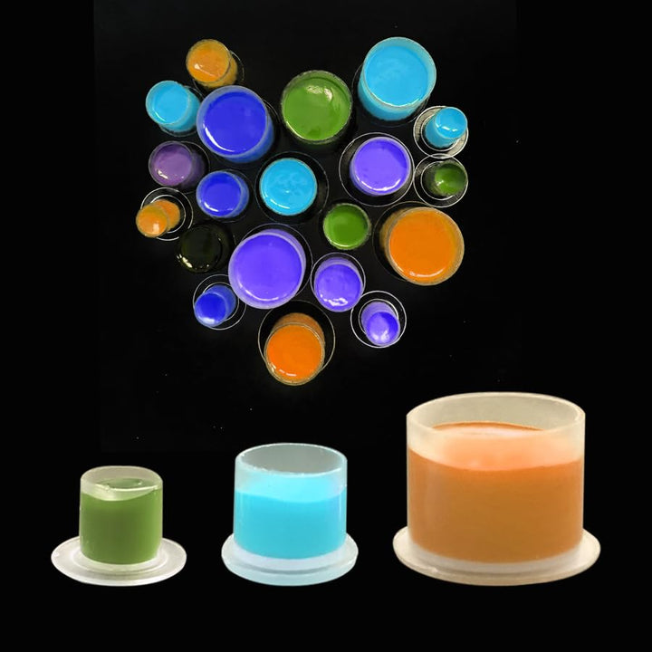 10 * 8Mm: 1000Pcs (108Mm) Tattoo Ink Caps Professional Tattoo Ink Cups with Base, Caps Plastic Transparent Pigment Cups Caps Tattoo Supplies (108Mm)