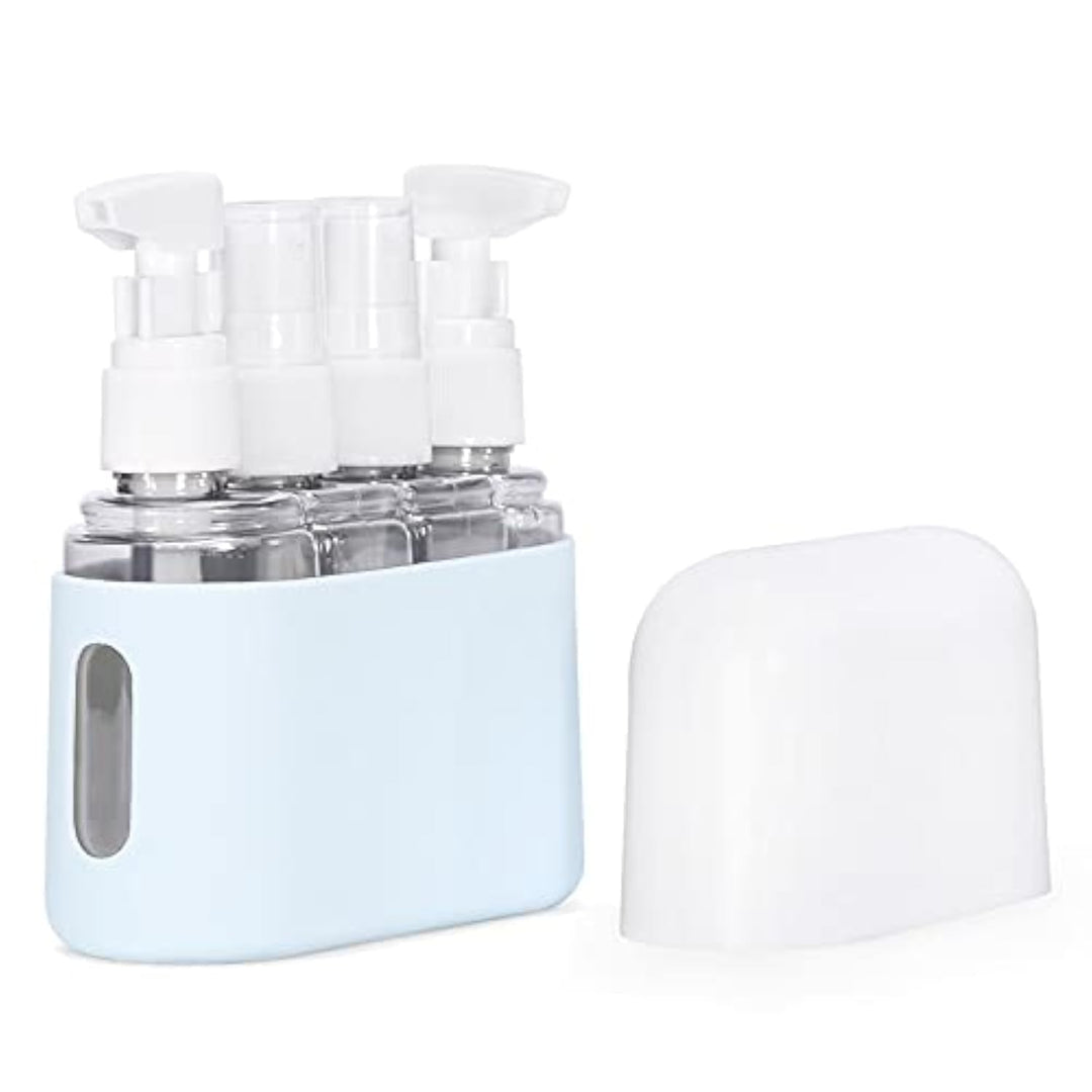 Travel Size Toiletries, 4pcs Travel Containers, Travel Bottles Leak Proof with Labels, TSA Approved Reusable Containers For Toiletries