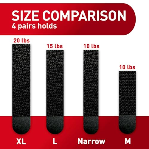 Large Picture Hanging Strips, Damage Free Hanging Picture Hangers, No Tools Wall Hanging Strips for Living Spaces, 14 Black Adhesive Strip Pairs(28 Strips)