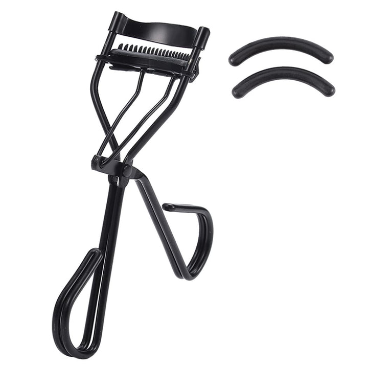 Eyelash Curlers with Built-in Comb Beauty Eyelashes Curlers Eyelash Cliper with 2 Replacement Silicone Refill Pads Premium Lash Curler Makeup Tool for Women and Girls (2 Black-Black Comb)