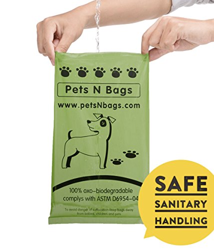 Poop Bags, Environment Friendly Dog Waste Bags, Biodegradable, Refill Rolls, Includes Dispenser (16 Rolls / 240 Count)