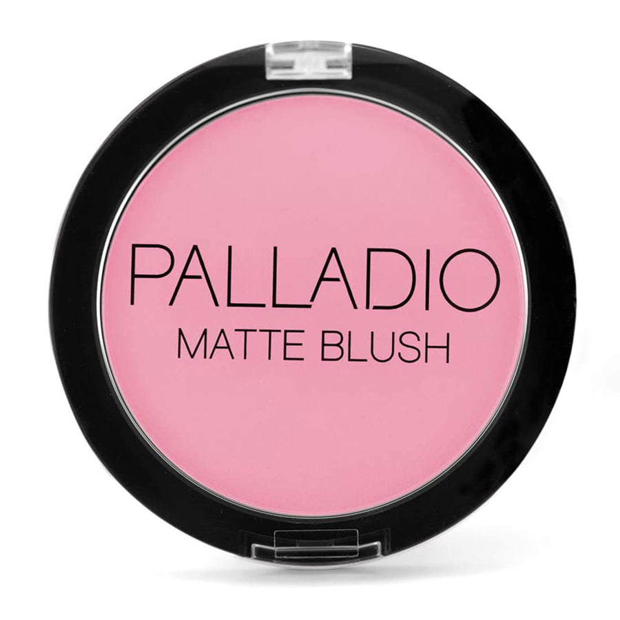 Matte Blush, Brushes onto Cheeks Smoothly, Soft Matte Look and Even Finish, Flawless Velvety Coverage, Effortless Blending Makeup, Flatters the Face, Convenient Compact, Berry Pink