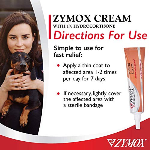 Veterinarian Strength Topical Cream with 1% Hydrocortisone for Dogs and Cats, 1oz