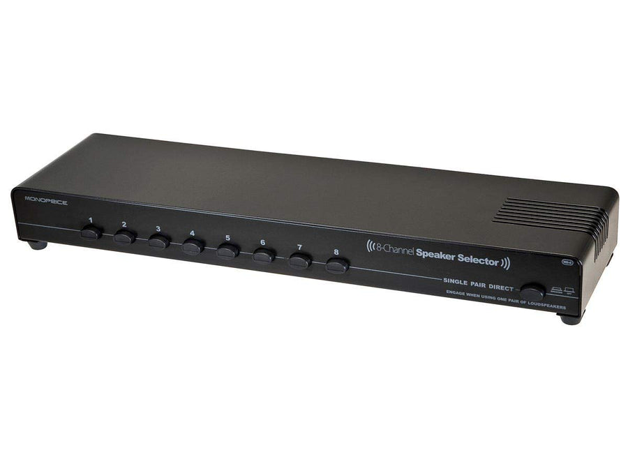 108230 8-Channel Speaker Selector - Black With Impedance Matching Protection, Up To 200 Watts Per Ch. Perfect for Home Theater Audio