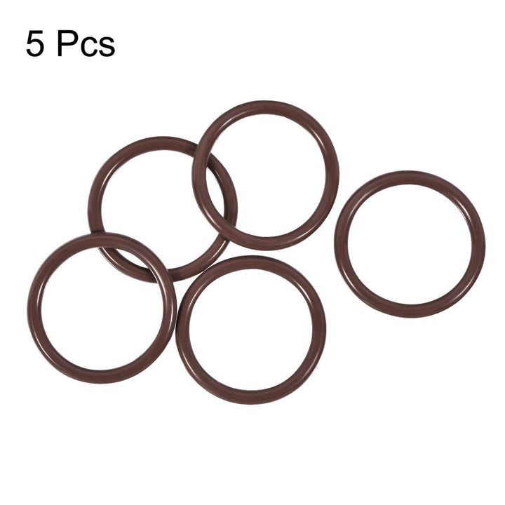Fluorine Rubber O-Rings 25mm OD 20mm ID 2.5mm Width, Metric FKM Sealing Gasket, Pack of 5