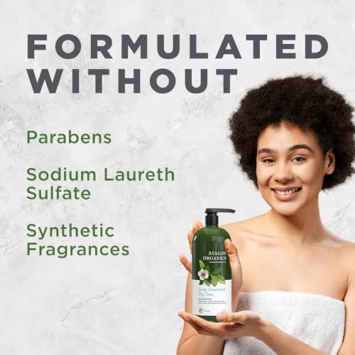 Scalp Treatment Tea Tree Shampoo, Encourages Scalp Well-Being and Leaves Hair Soft, 11 Fluid Ounces