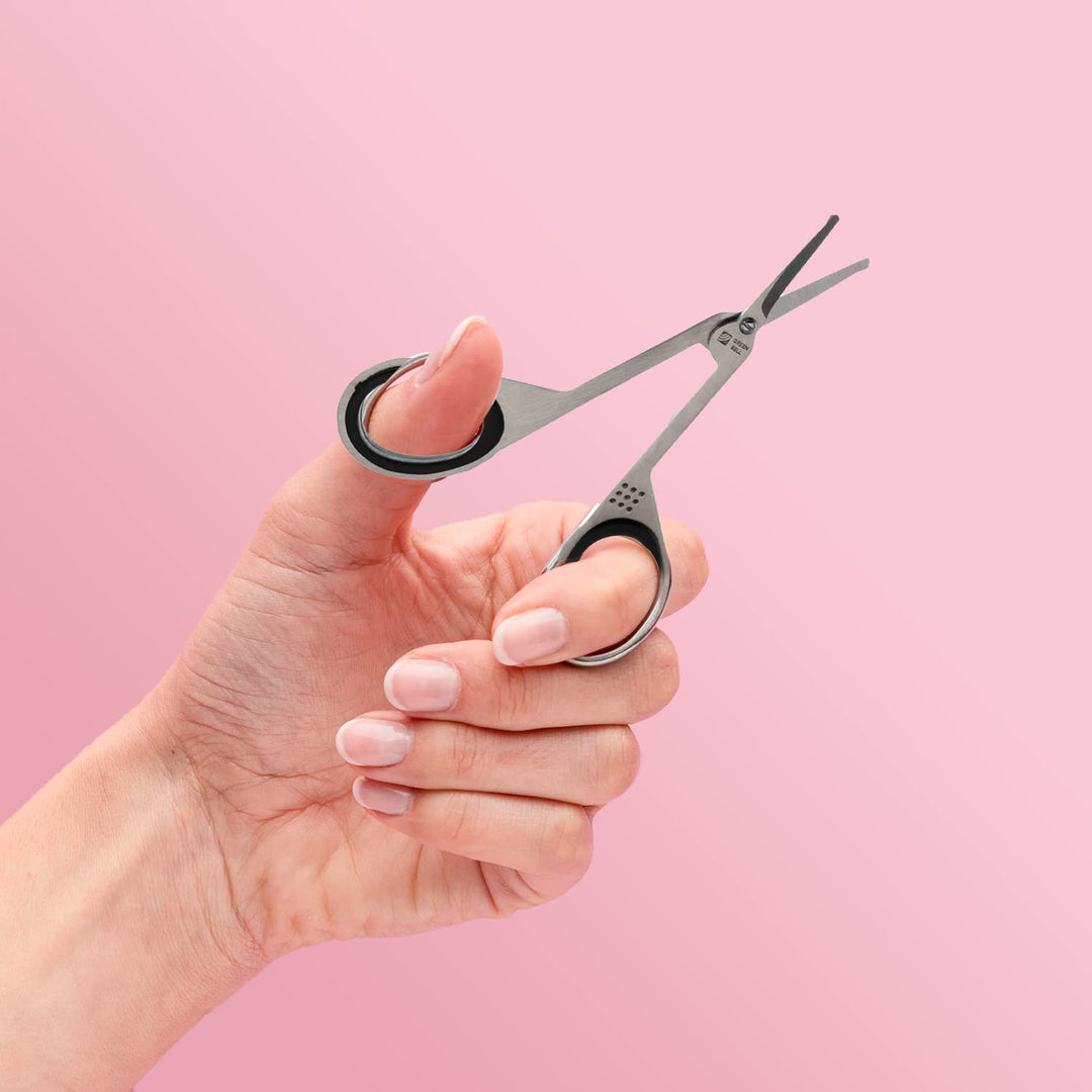 Seki Edge Stainless Steel Nostril Scissors (SS-908) - Safety Grooming Scissors with Round Blunt Tips for Trimming Nose Hair & Other Facial Hair for Men & Women - Made in Japan