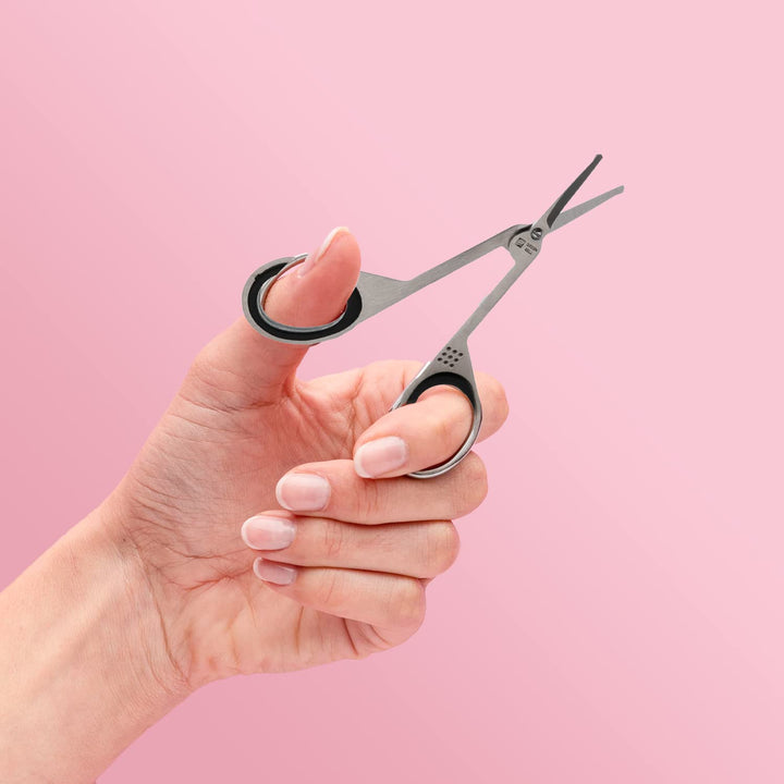 Seki Edge Stainless Steel Nostril Scissors (SS-908) - Safety Grooming Scissors with Round Blunt Tips for Trimming Nose Hair & Other Facial Hair for Men & Women - Made in Japan