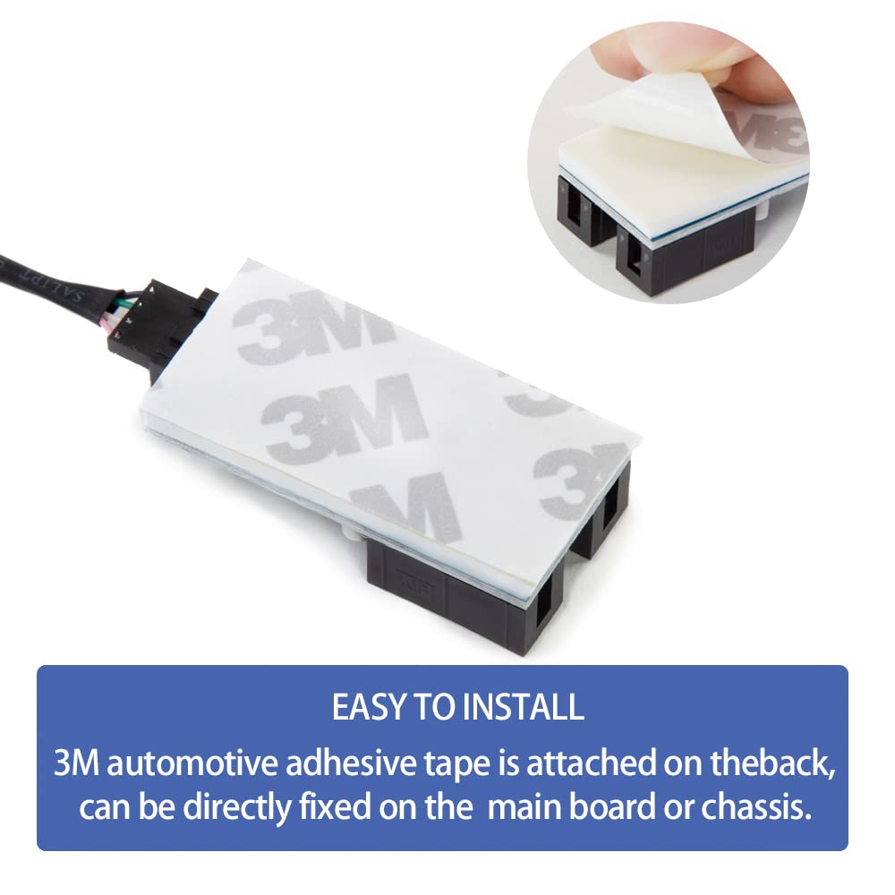 Motherboard USB Splitter 1 into 2 PC Internal USB Splitter Adapter Male 1 to 2 Female USB Motherboard Splitter- 30CM Cable USB 9pin Internal USB Splitter Port Multiplier (CS-9PIN)