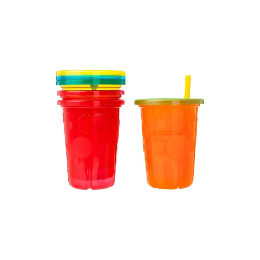 Take & Toss Straw Cup, Boy, 10 oz, Multicolor, 4 Count