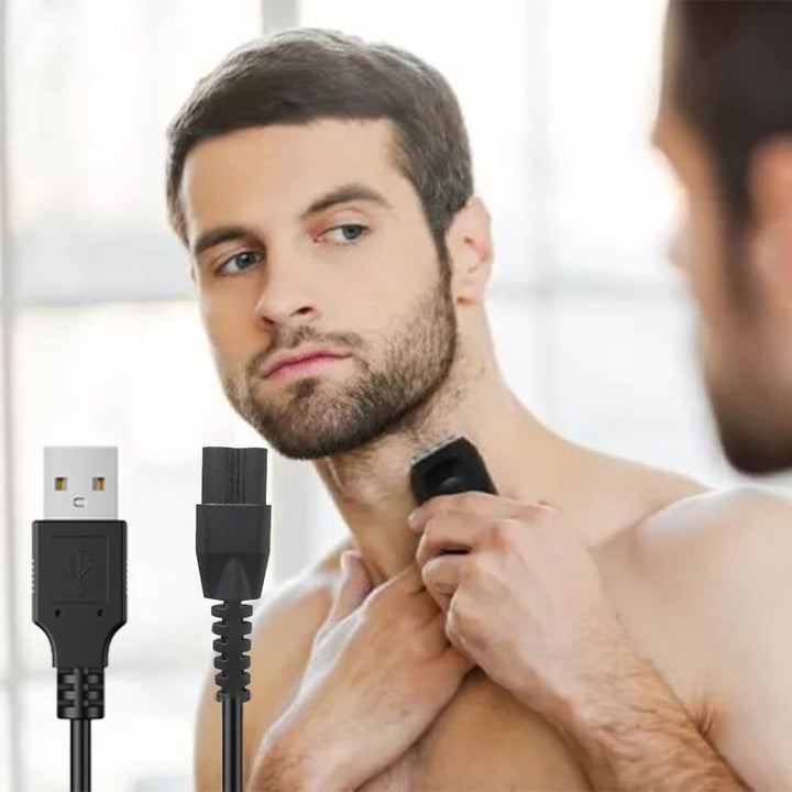 Power Cord Compatible with Manscaped Lawn Mower 3.0 & 2.0 Best Electric Manscaping Groin Hair Trimmer, Cable for The Weed Whacker Nose, The Ultimate Male Hygiene Razor Clippers (ONLY Cable)
